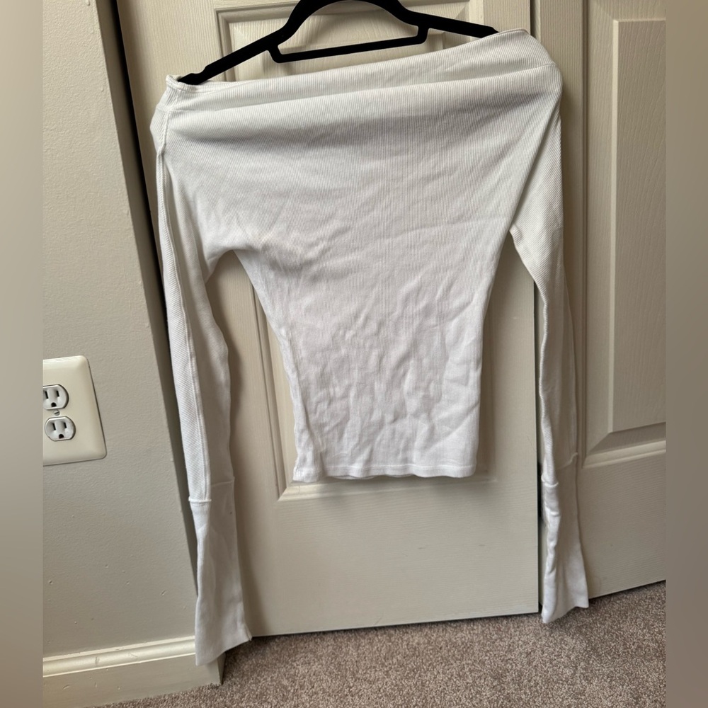 Free People White Off-Shoulder Bodysuit